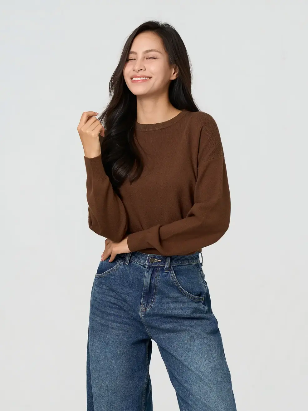 Áo Len Nữ Tay Raglan - Nâu 267 - S