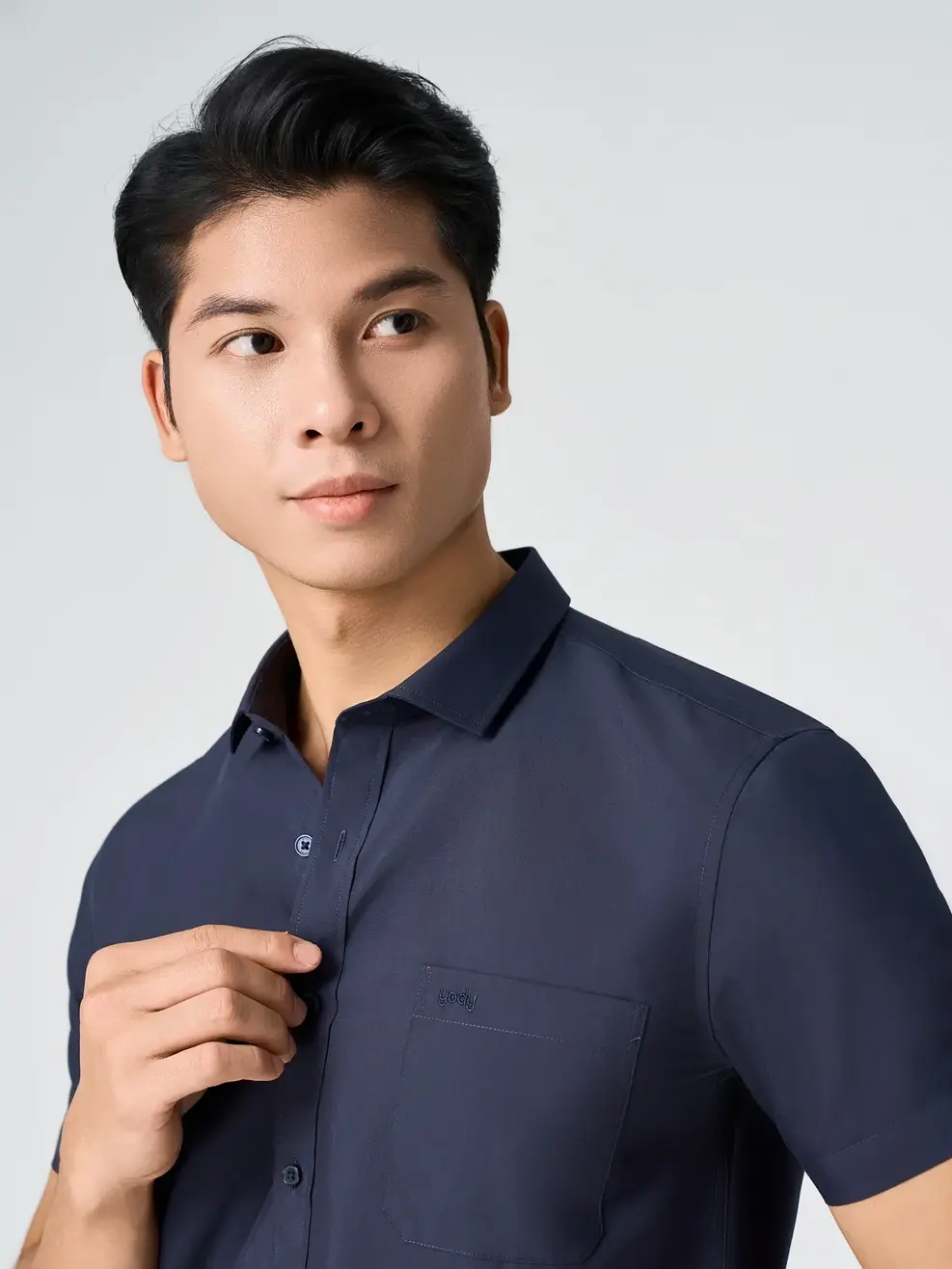 Áo Sơ Mi Nam Cộc Tay Túi 3M (SNM5005) - TÍM THAN 069 - M