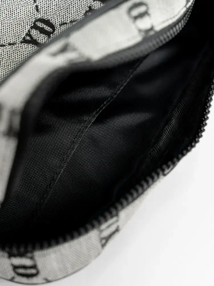 Túi Unisex Dáng Hộp Dệt Hoạ Tiết - đen melange 1