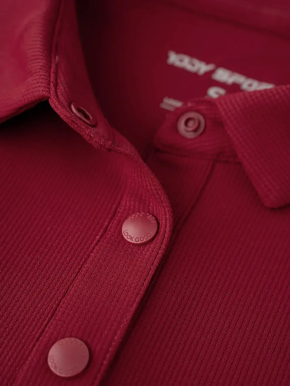 Áo Polo Nữ Thể Thao Phối Bo Tay - Màu đỏ 008 - XS
