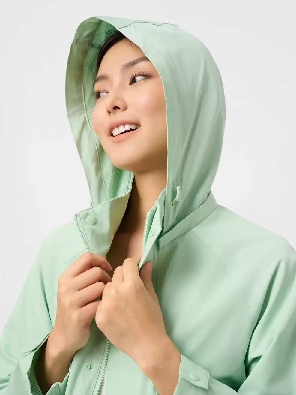 Áo Khoác Gió Nữ 4C Plus Dáng Suông - Xanh lá 015 - S