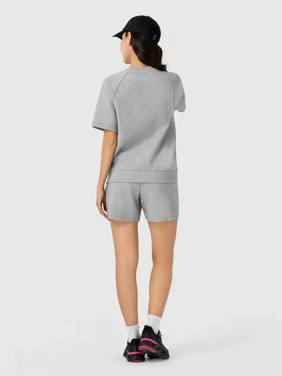 Bộ Đồ Nữ Tay Raglan - Melange xám 52 - S