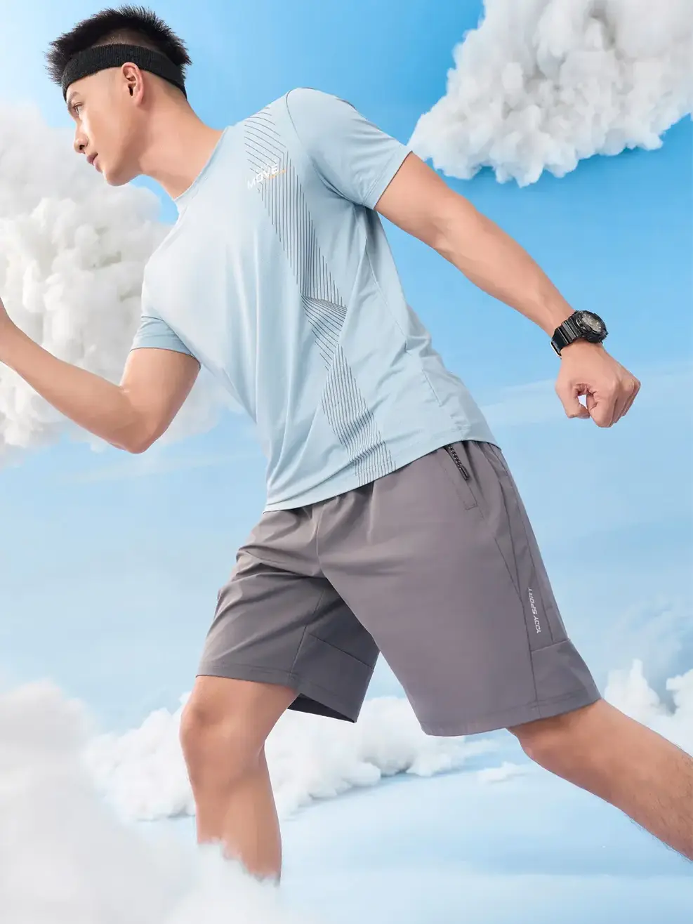 Quần Shorts Nam Yody Sport Can Sườn - Xám 020 - 29