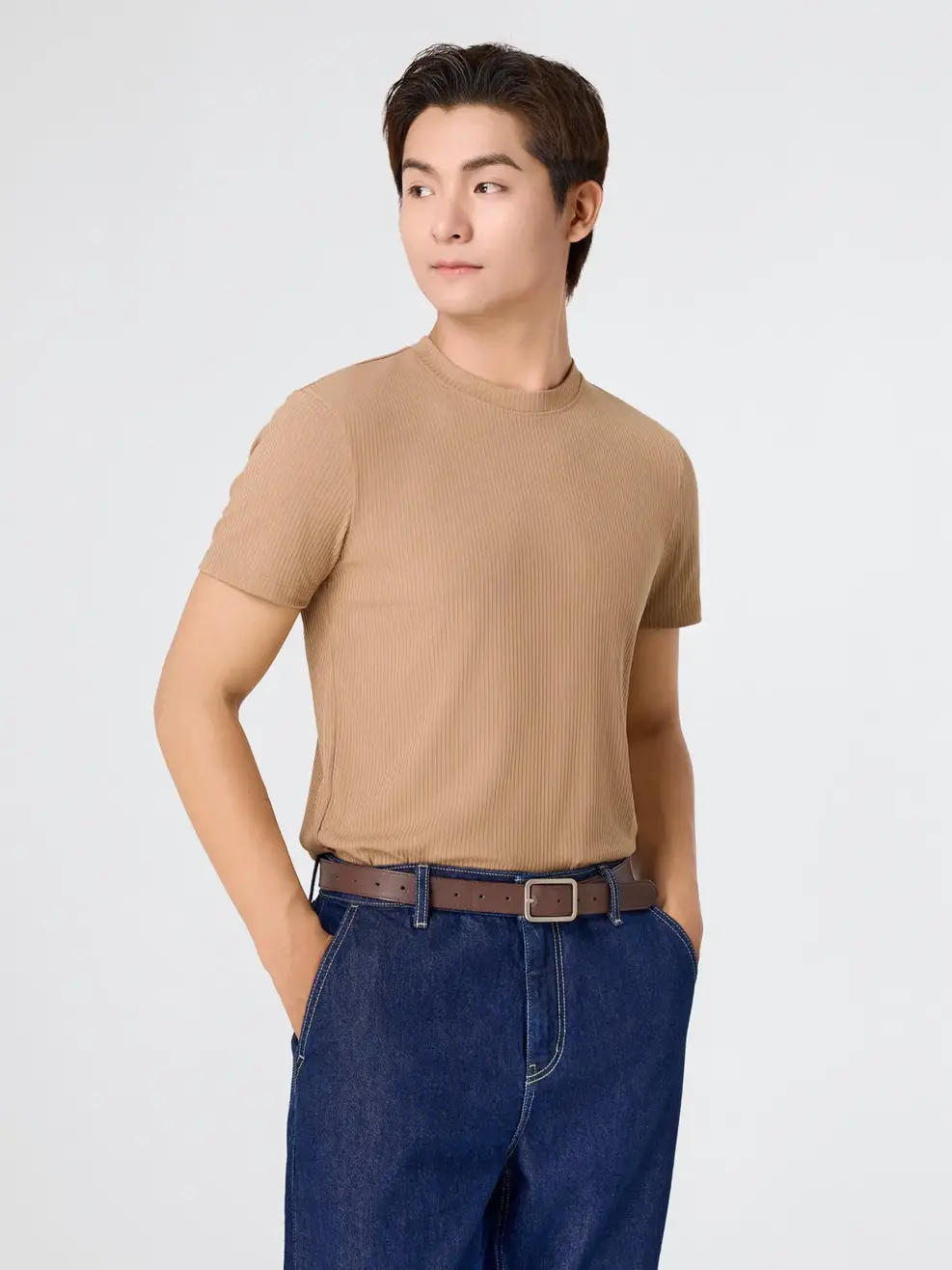 Áo Phông Nam Rip Tăm -  Nâu 205 - L