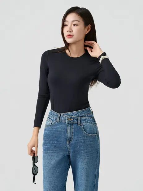 Áo Body Giữ Nhiệt Bamboo Cổ Tròn