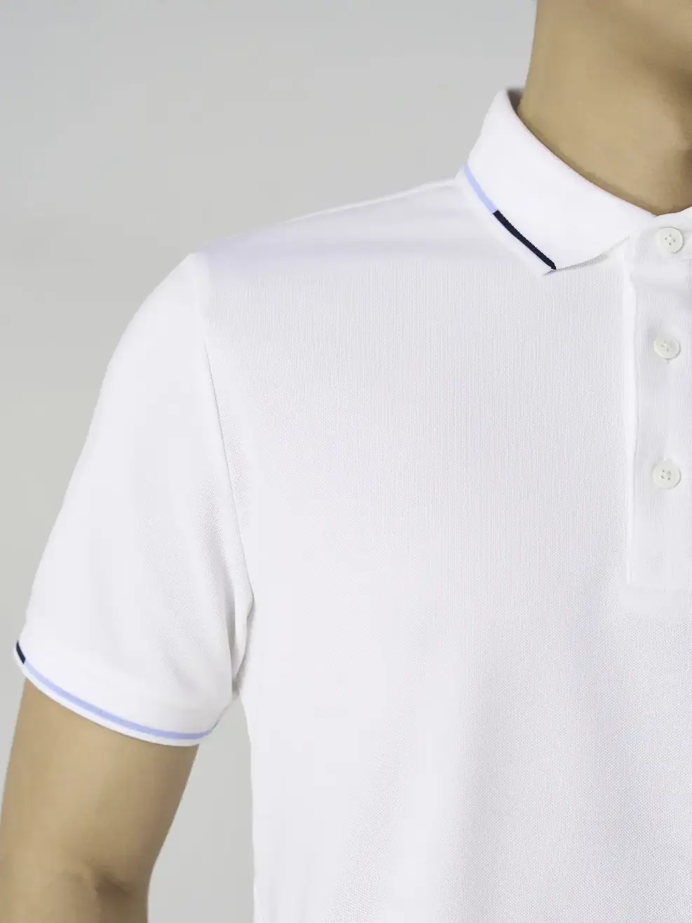 Áo Polo Nam Bo Phối Màu - Trắng 001 - S