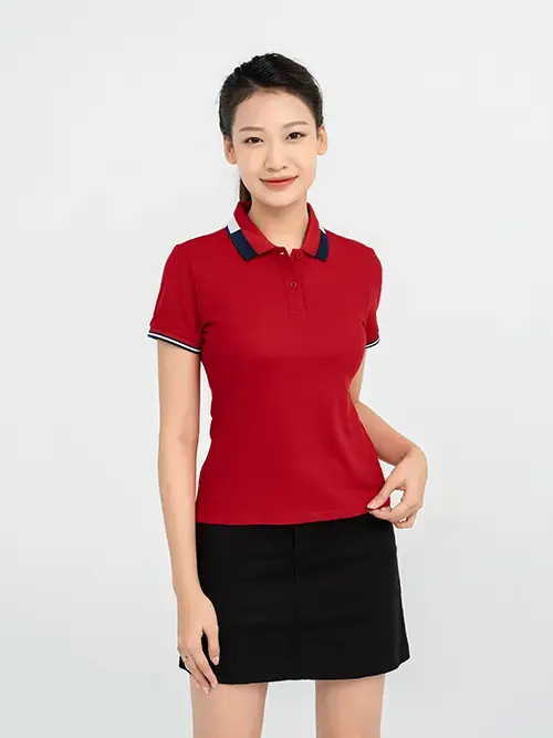 Áo Polo Cà Phê Tổ Ong Bo Phối Màu (APN6032) - Màu đỏ 001 - S