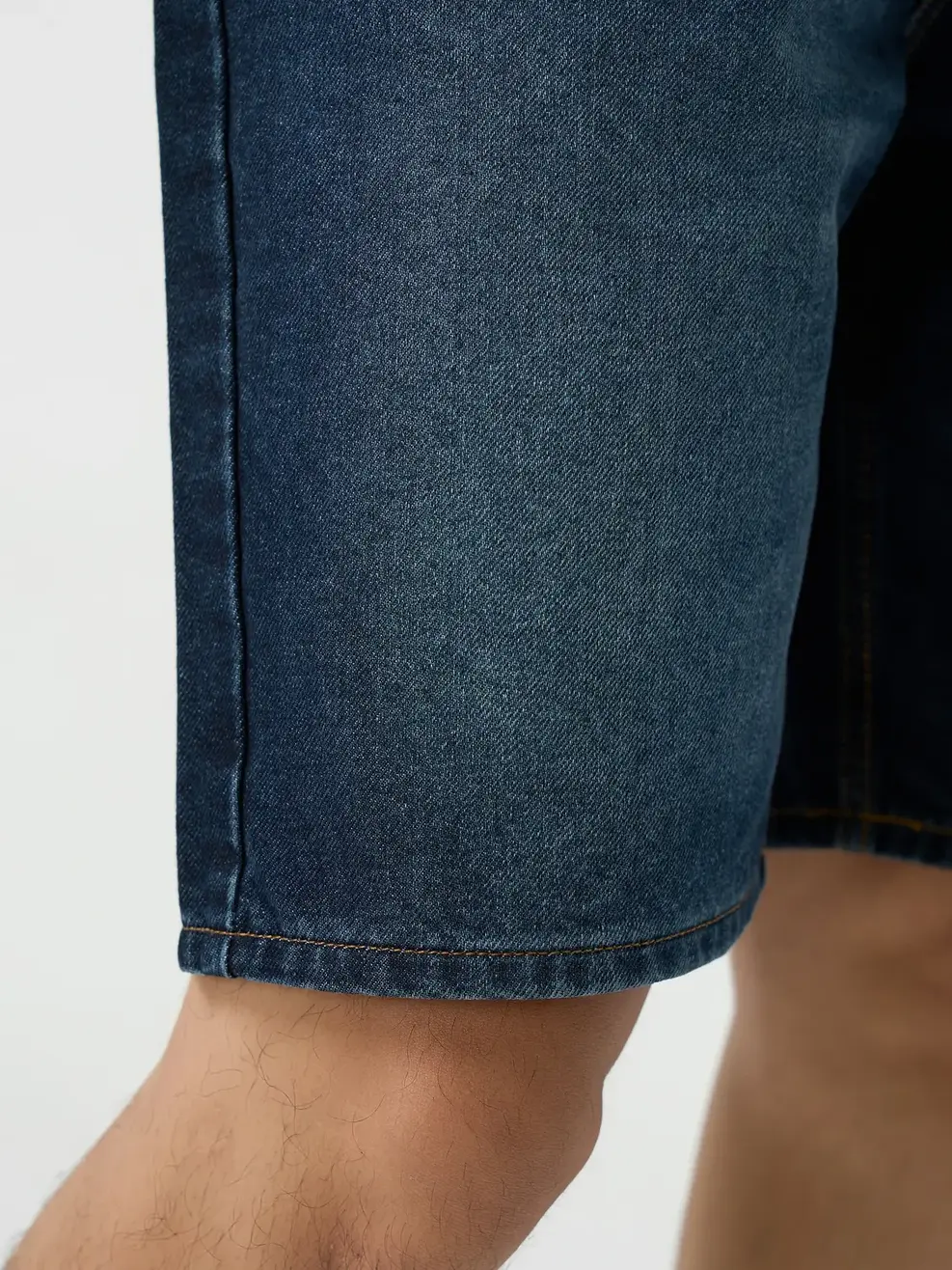 Quần Short Jeans Nam Regular Mài Xước - Màu chàm 003 - 31