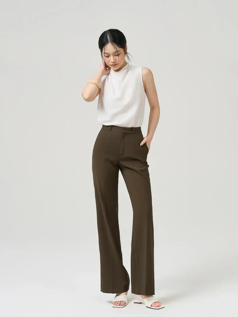 Quần Dài Ống Loe Dập Chữ Thời Thượng - REU 02 - M