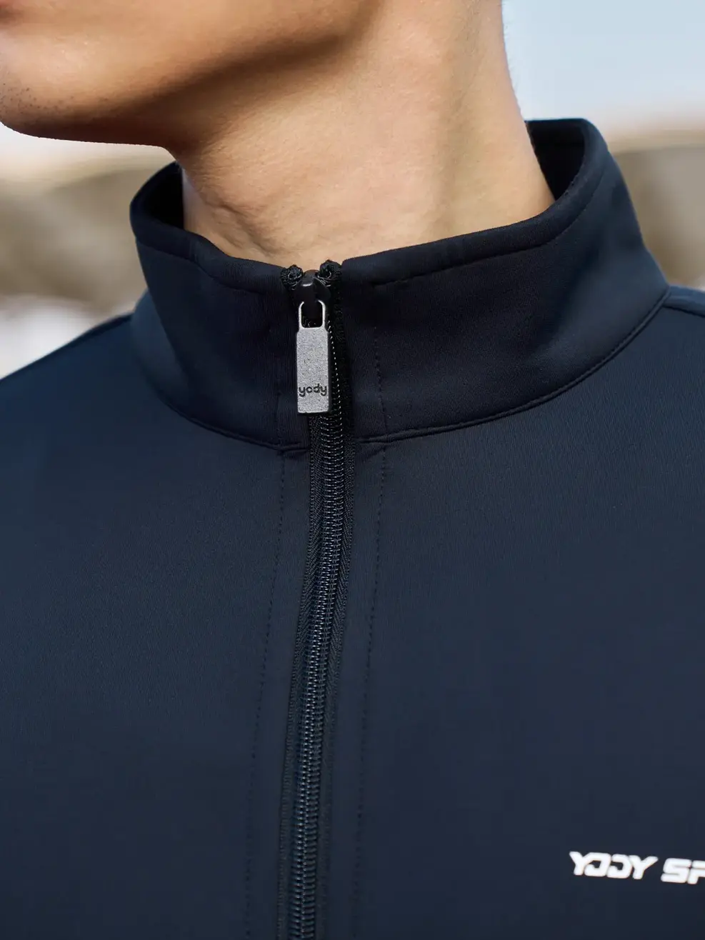 Bộ đồ thể thao nam nỉ phối sọc - Đen - M