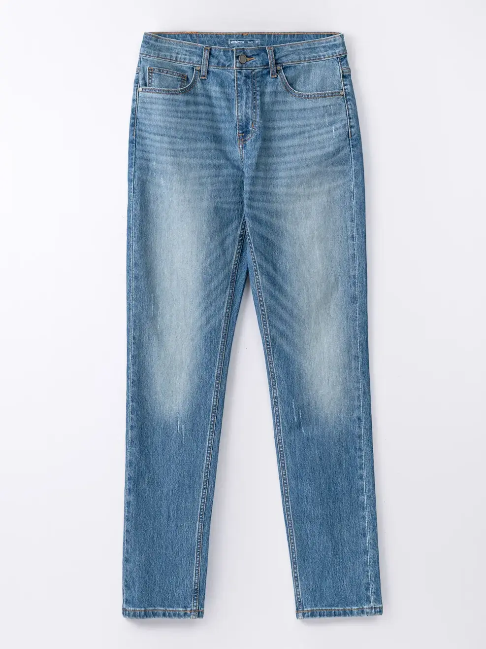 Quần Jean Nam Slim Fit Light Weight Cào Xước  - Xanh nhạt - 34