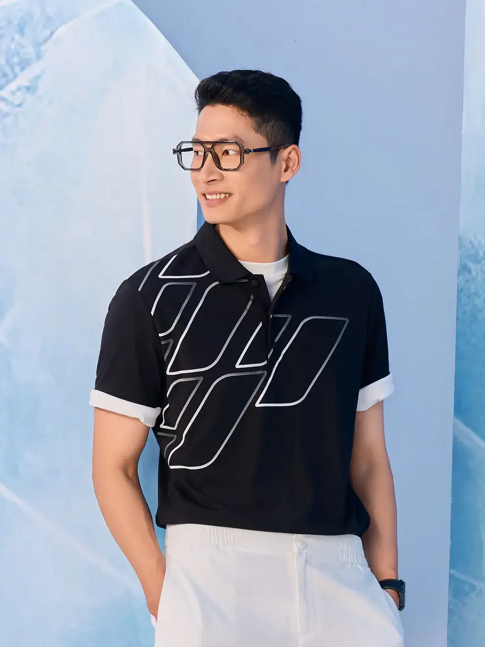 Áo Polo Nam Slim In Thân Trước Có Xẻ Tà - ĐEN 002 - M