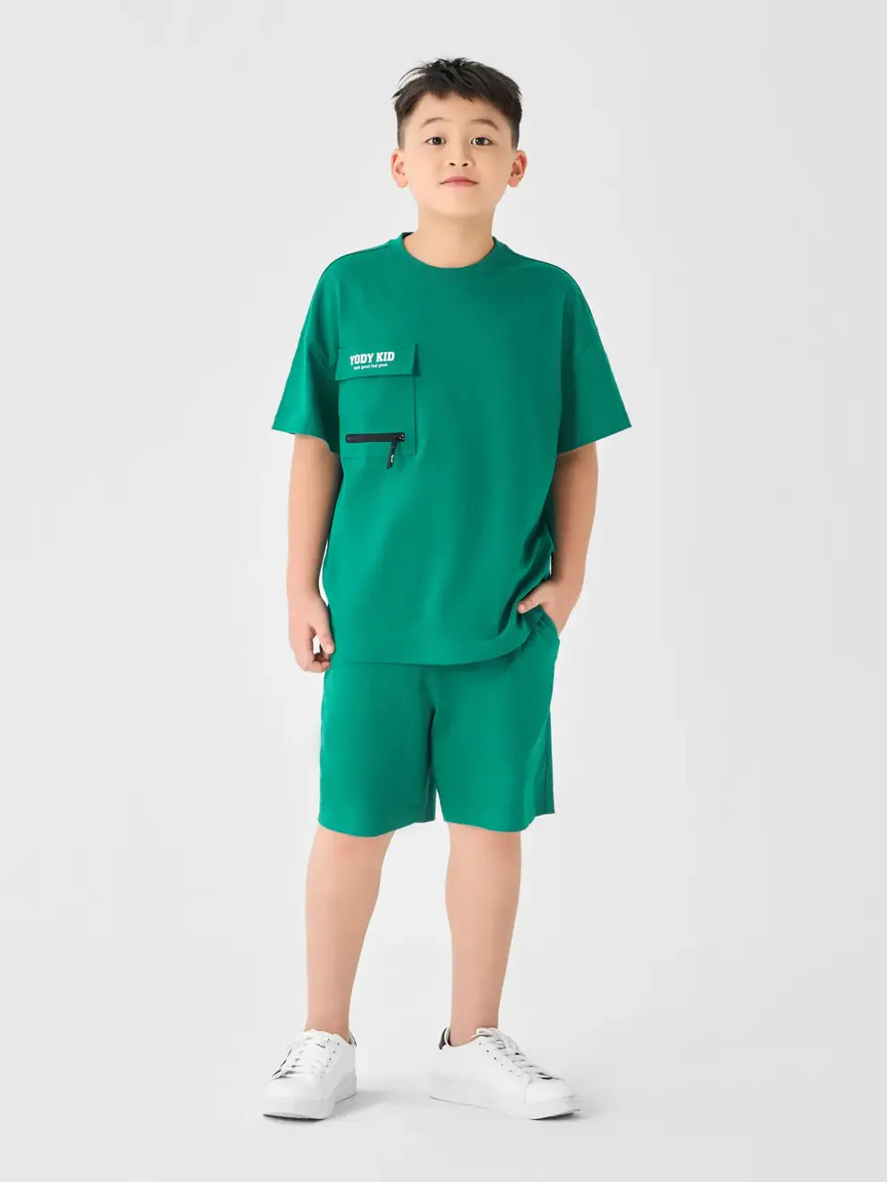 Đồ Bộ Kid Lớn Túi Khóa Ngực - Xanh Lá - 10