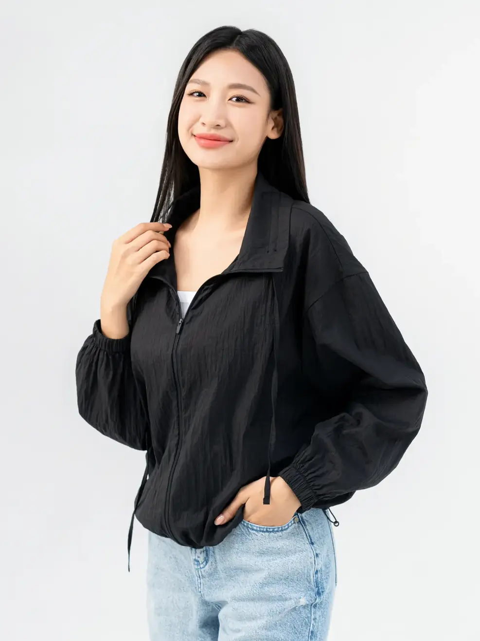 Áo Khoác Thể Thao Nữ Siêu Nhẹ - Đen - M