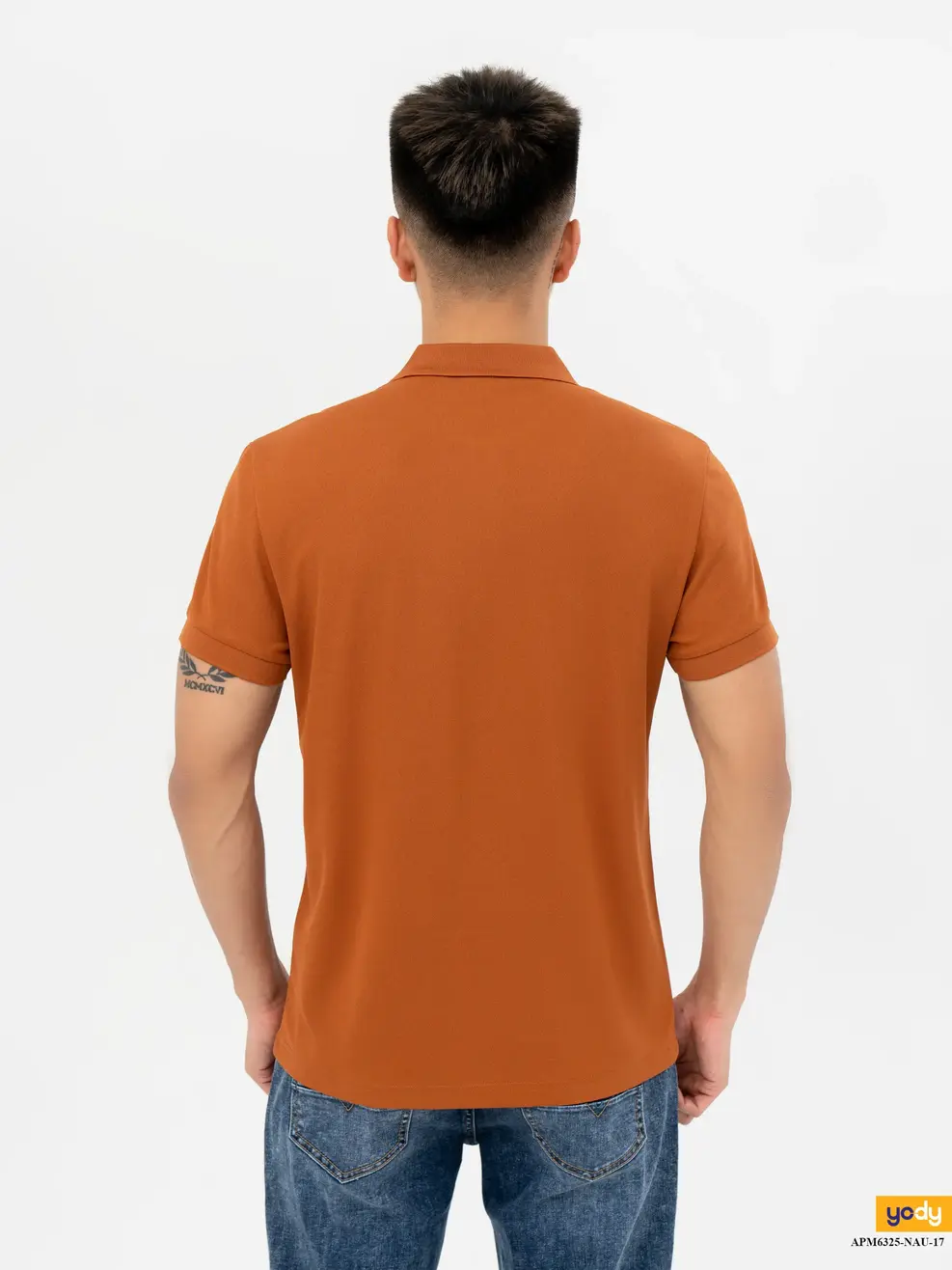 Áo Polo Cafe Dệt Tổ Ong Basic-APM6325 - Cam 040 - M