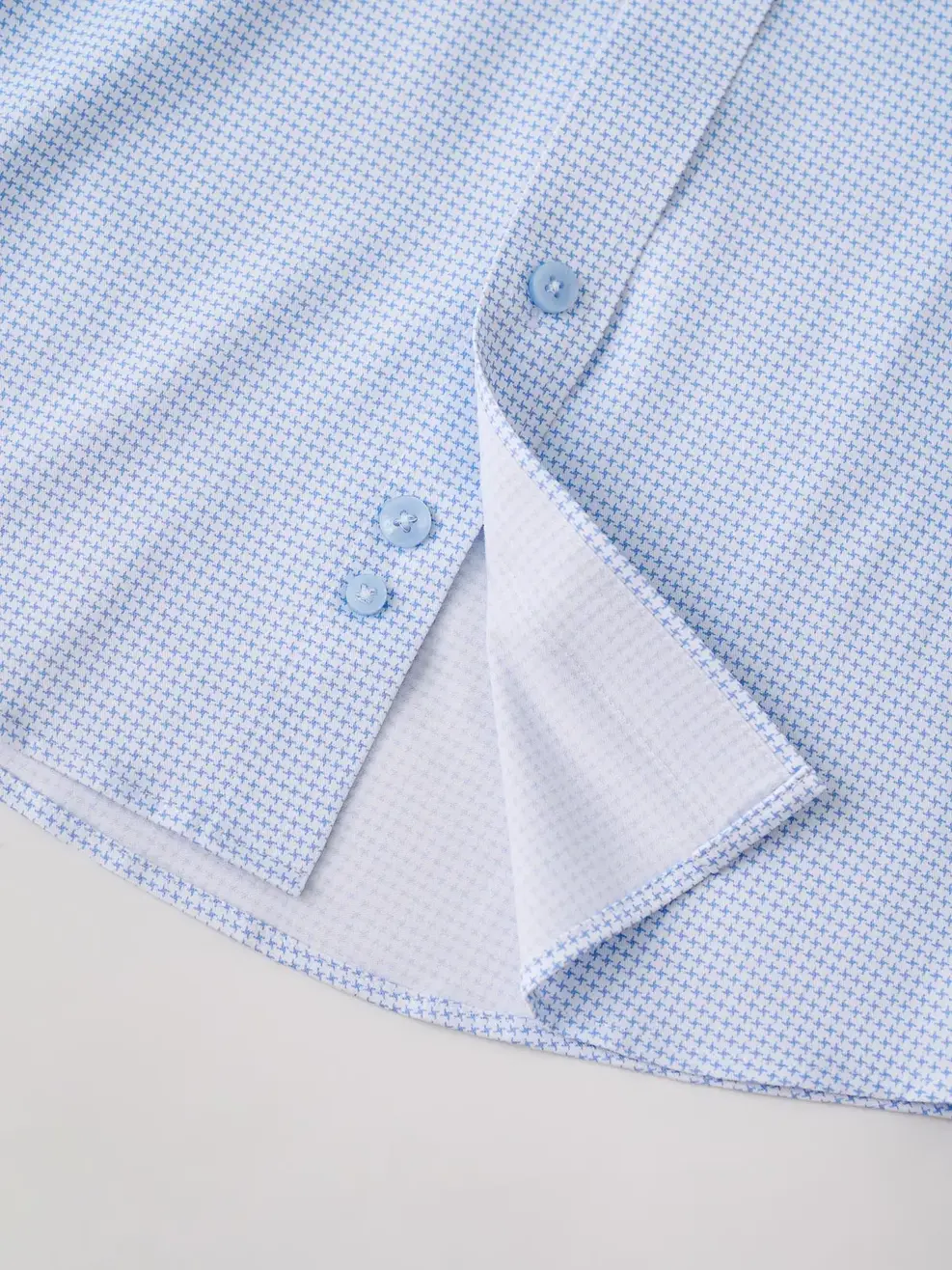 Áo Sơ-mi nam dài tay họa tiết phom Slim Fit - Hoạ Tiết Xanh Da Trời 203 - M