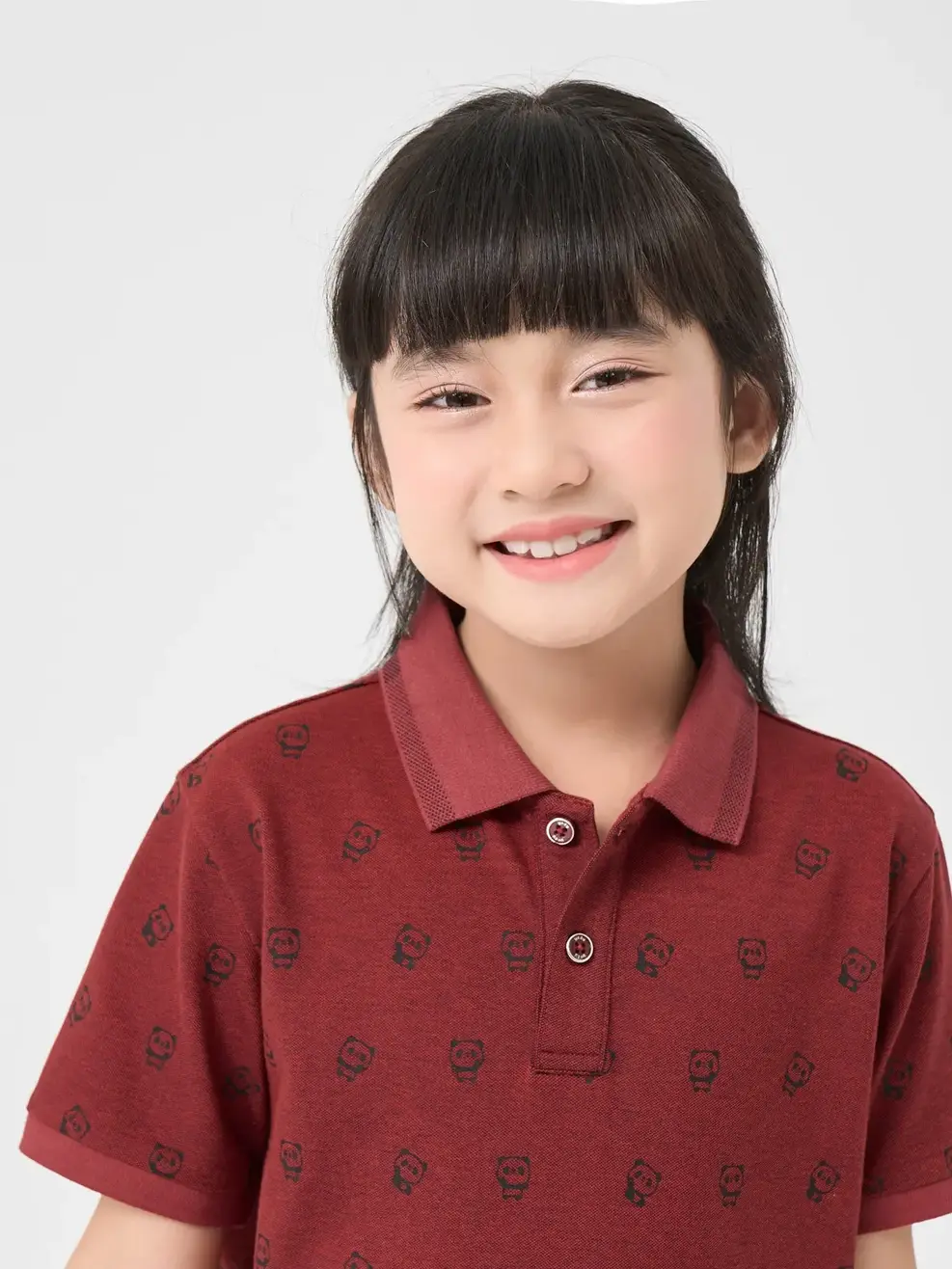 Polo Kid In Tràn Panda - Đỏ - 2