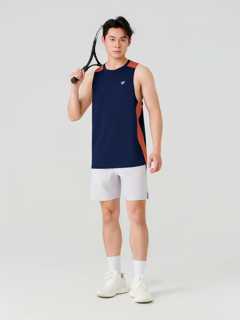 Áo Ba Lỗ Thể Thao Phối Màu  - Navy 008 - M