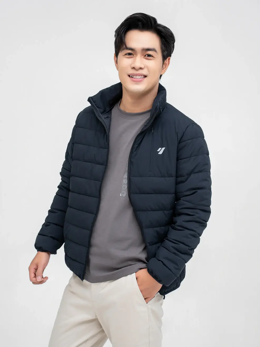 Áo Phao Nam Mũ Ẩn 4S.Plus - Tím Than 006 - M