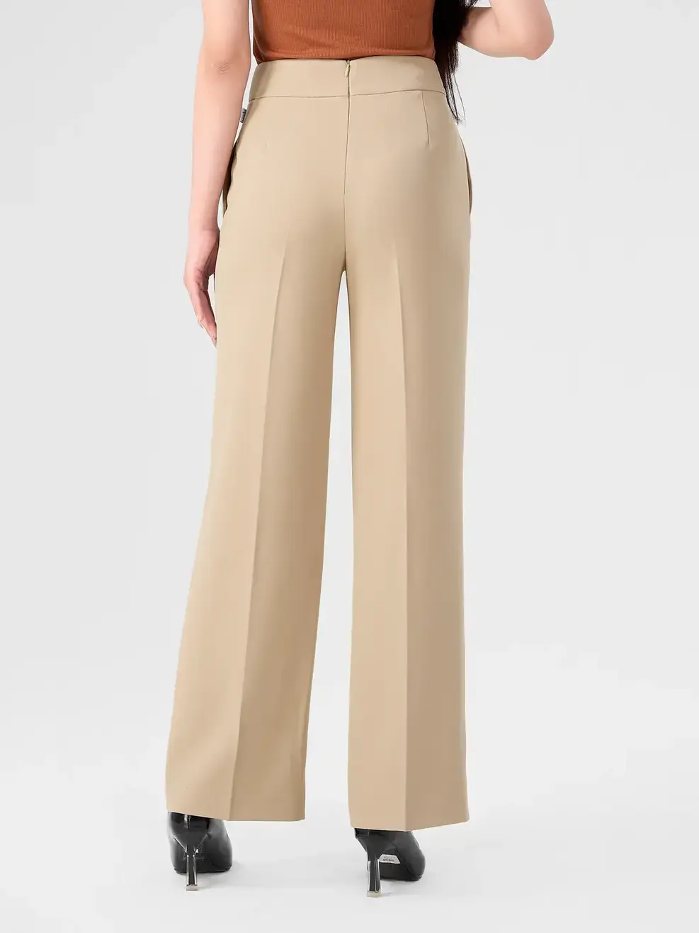 Quần Dài Nữ Kèm Đai Hai Bên Sườn ( Qan7020) - KHAKI  - M
