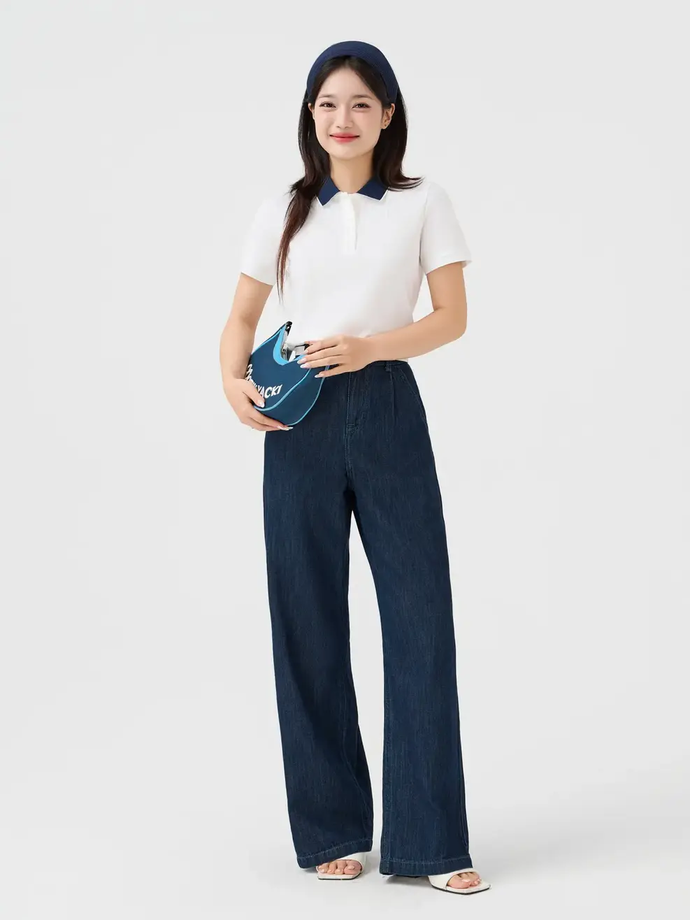 Áo Polo Nữ Ngắn Tay Cổ Phối Bo - Trắng 001 - S