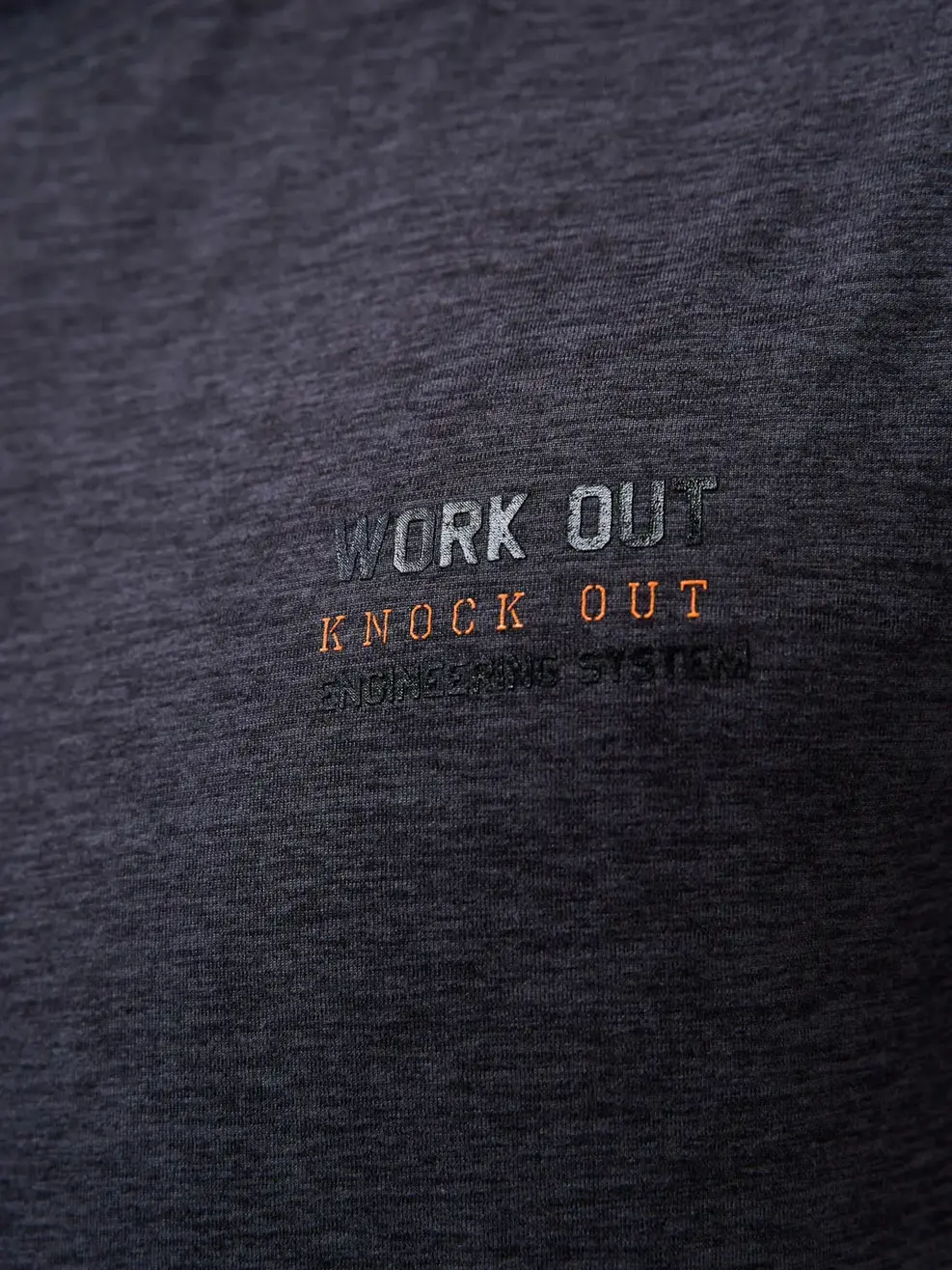 T-shirt thể thao nam work out - Đen rêu - M