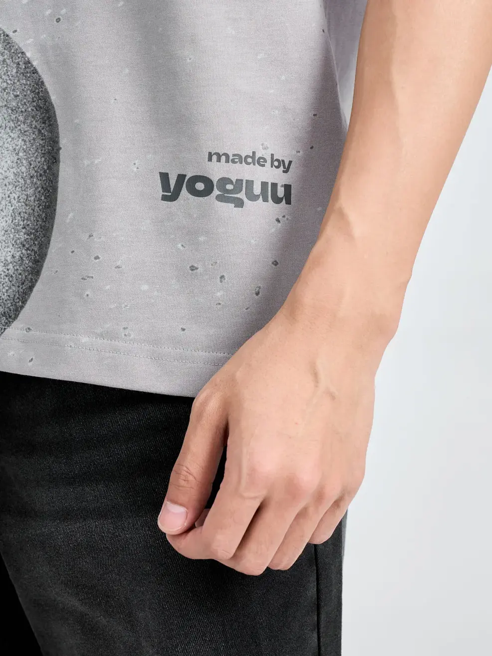 ÁO Tshirt Yoguu Random Number - Ghi Đậm - 1