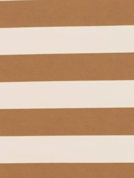 Áo Polo Nữ Mắt Chim Kẻ Ngang - kem kẻ nâu - S