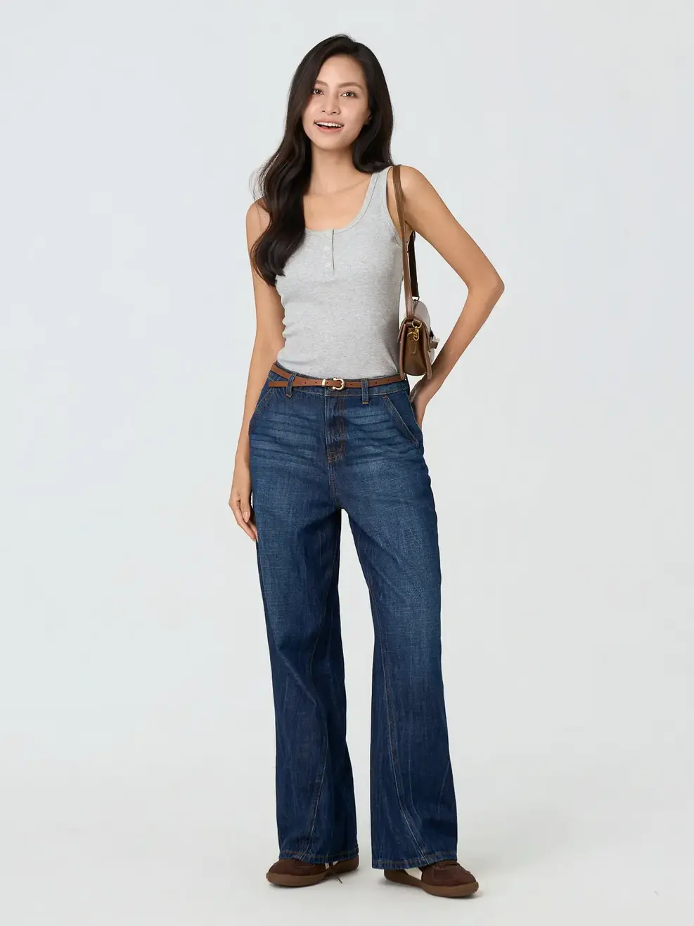 Áo Ba Lỗ Nữ Cài Nút Ngực - Phối Màu Xám 193 - S