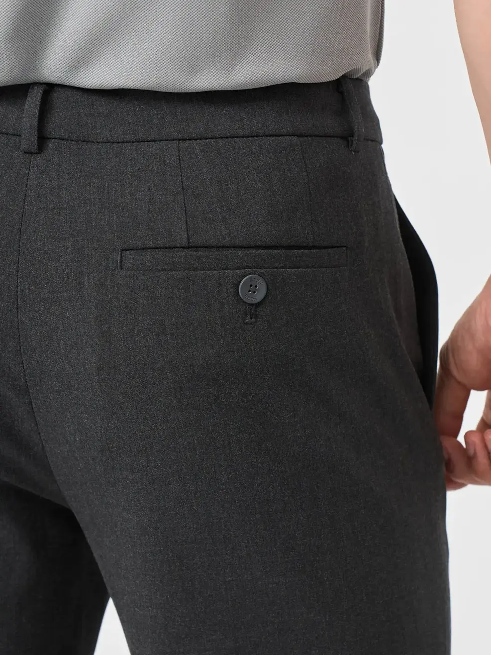 Quần Âu Nam Cạp Chun Ốp(qam7027) - Than chì 017 - 29