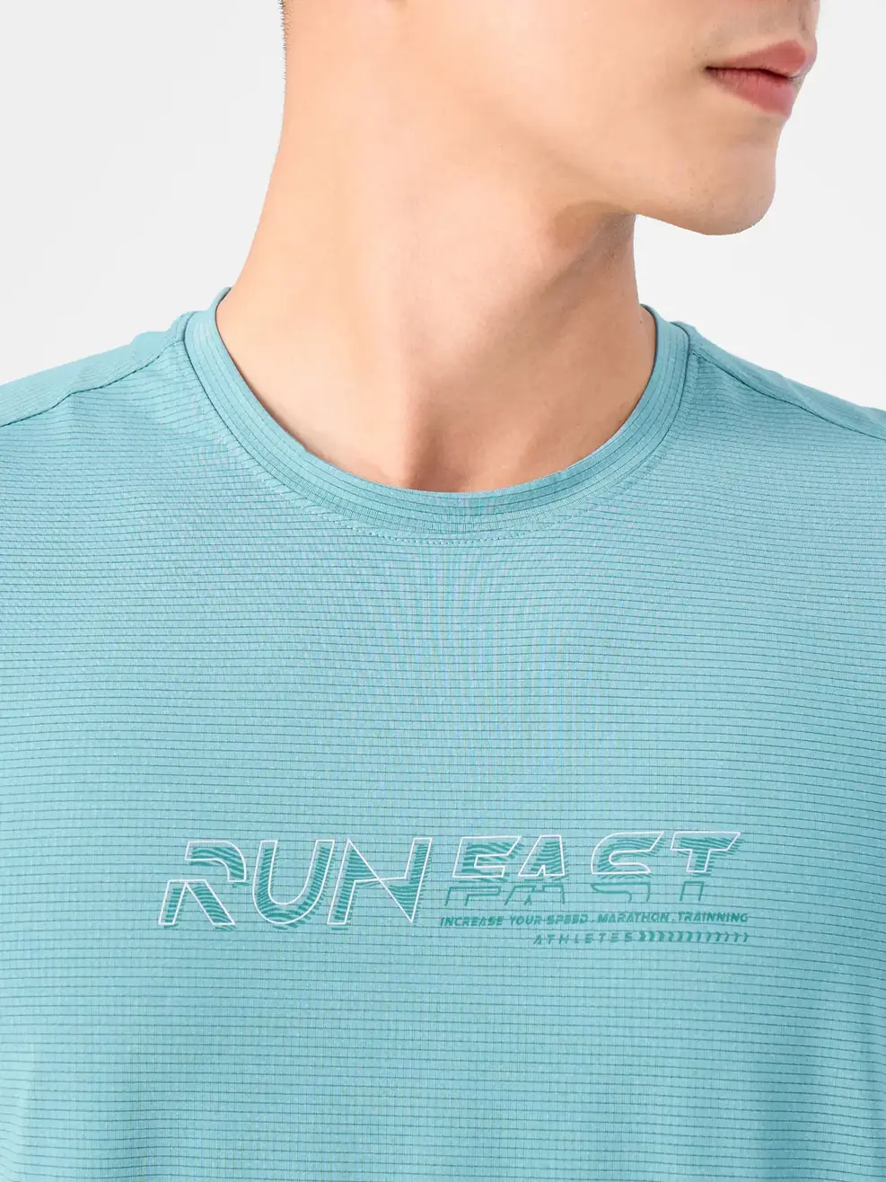 T-SHIRT THỂ THAO NAM RUN FAST - Xanh Ngọc. - L