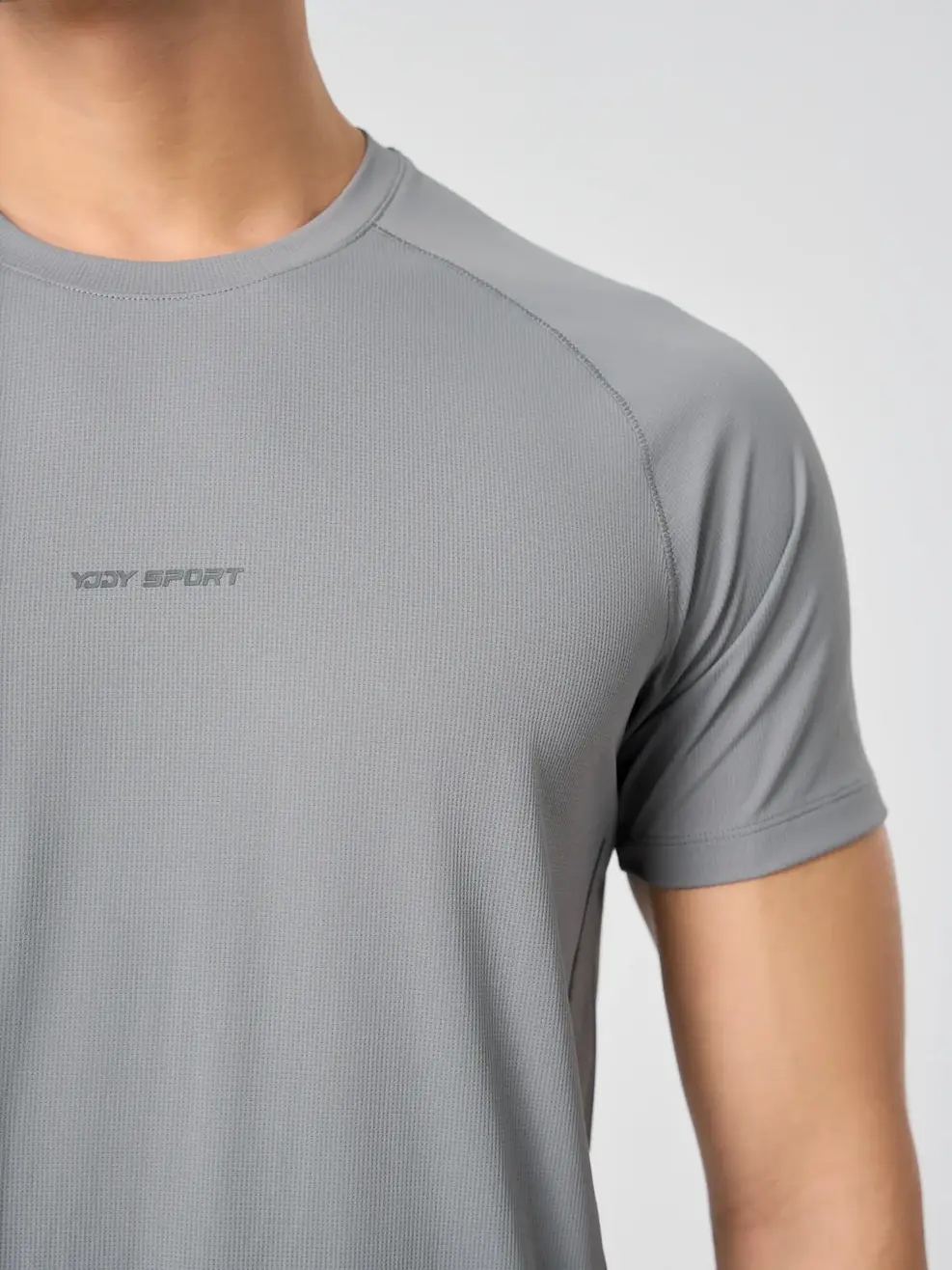 Áo Phông Nam Thể Thao Tay Raglan In Sườn - Xám 020 - XL