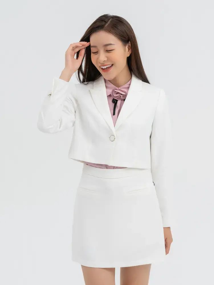 Vest Nữ Dáng Croptop - Trắng - S
