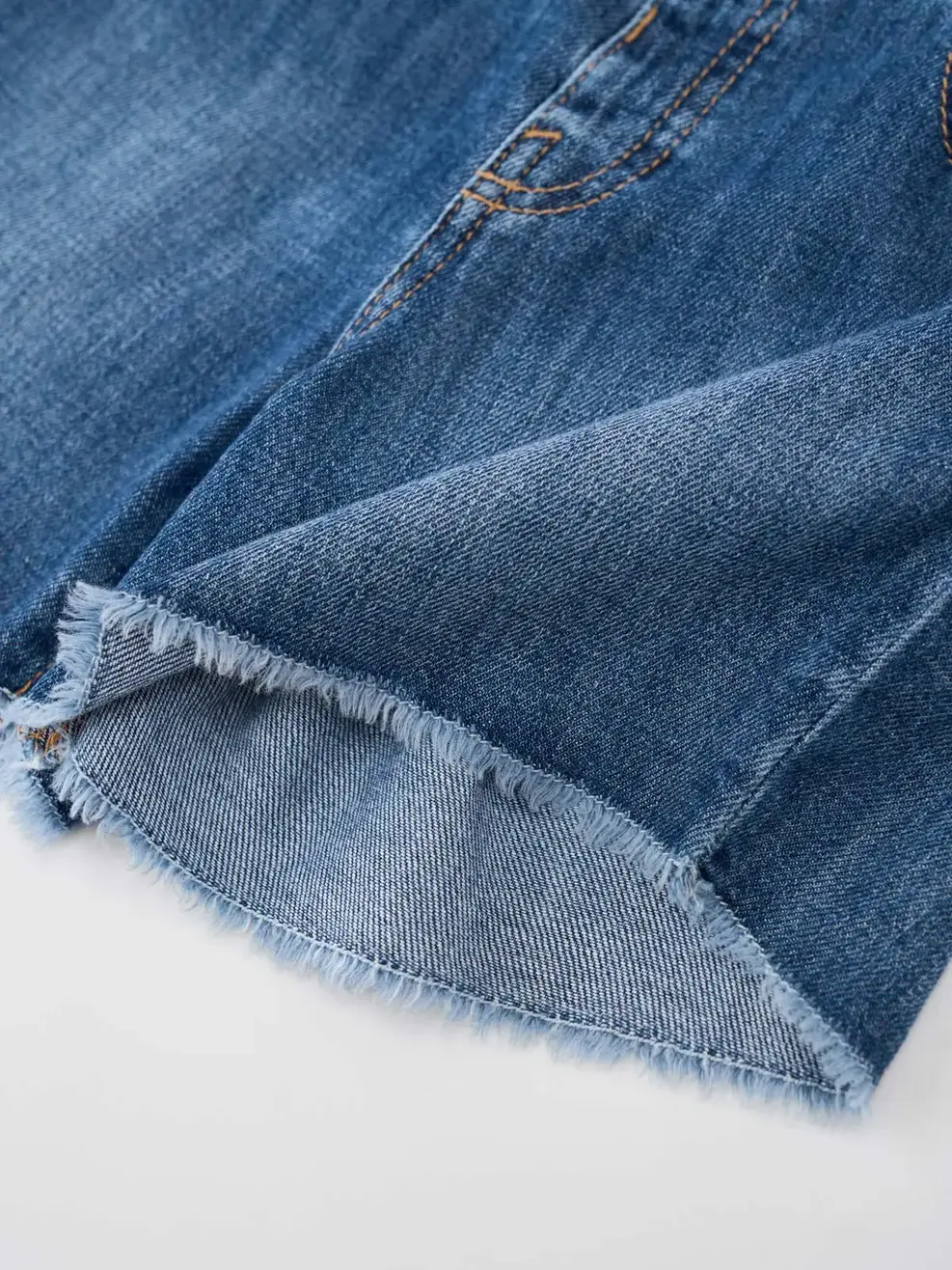 Quần Short Jeans Kid Xỏa Gấu - Màu chàm 002 - 122