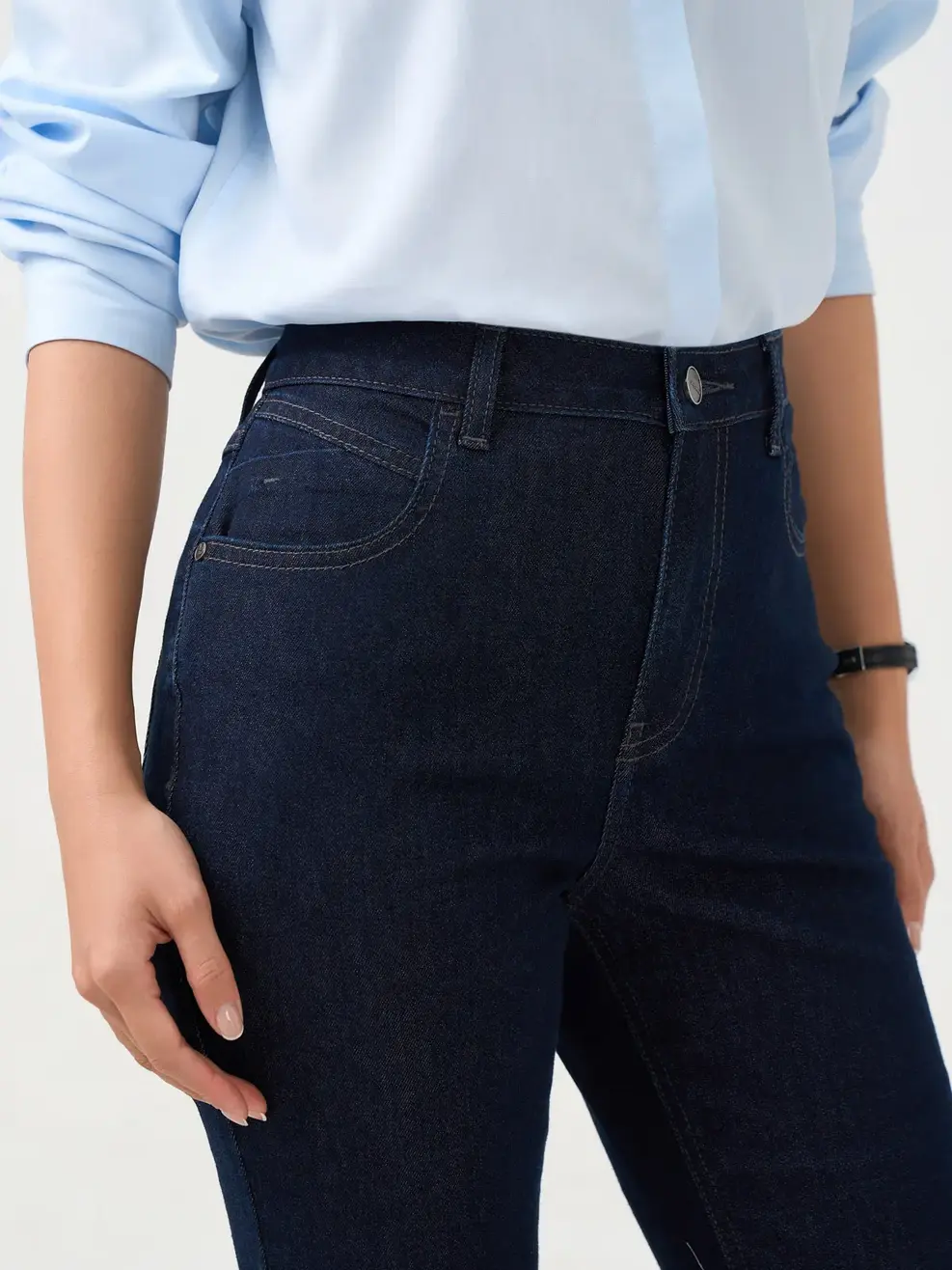 Quần Jeans Nữ Flare Tôn Dáng - Màu chàm 001 - 27