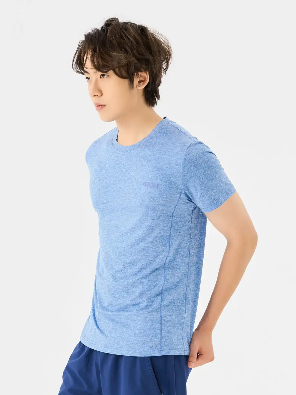 T-shirt Thể Thao Nam Siêu Nhẹ In Run - Xanh Biển - M