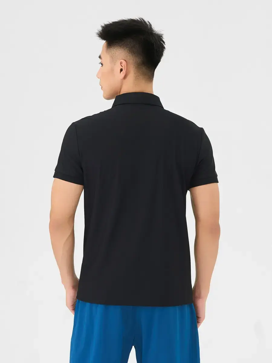 Polo Thể Thao Nam Trụ Áo Ép Sim - Đen - M