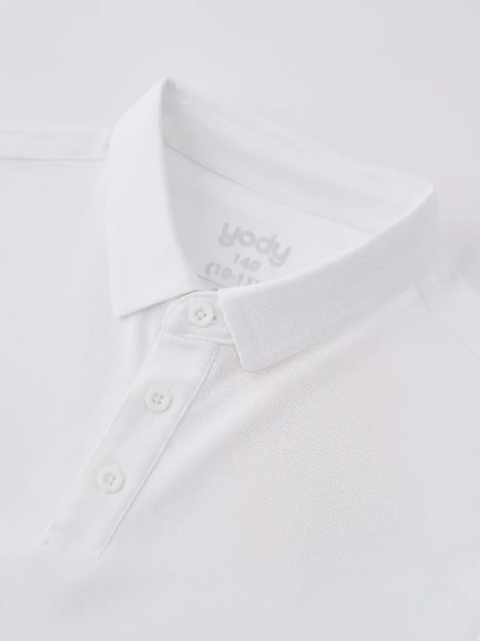 Áo Polo Teen Cổ Ép Có Xẻ Tà - Trắng 001 - 140