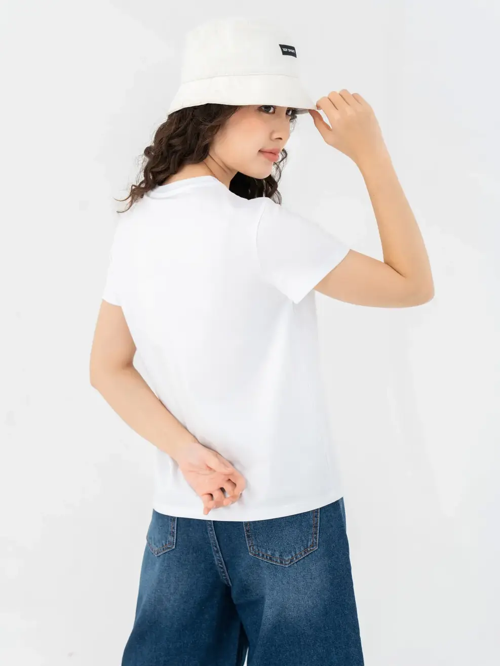 T-shirt Nữ Cơ Bản In Creative Bột Ngô - Trắng 1 - S