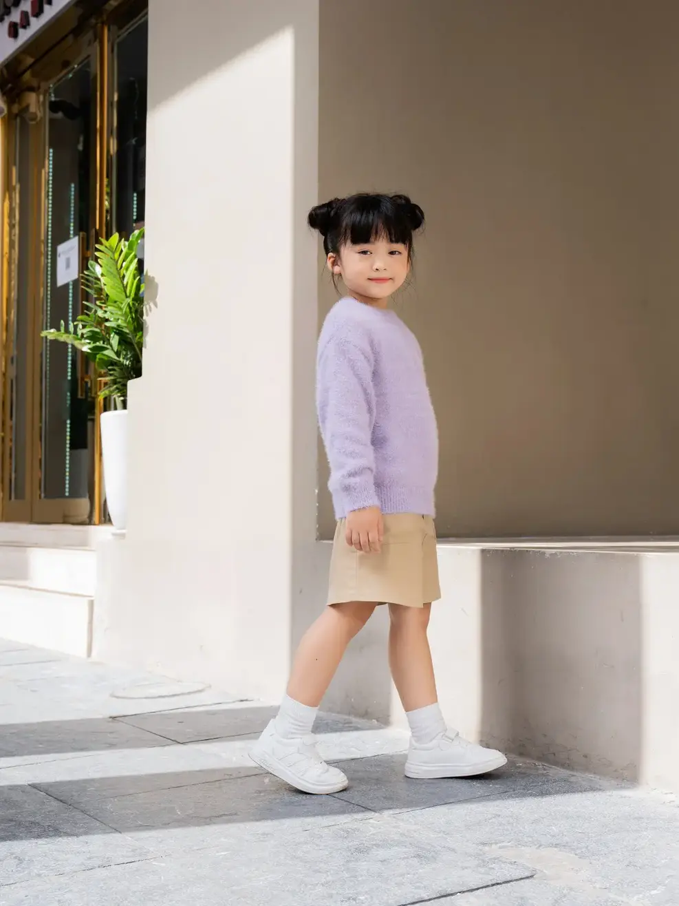 Áo len Kid lên lông - Tím - 2