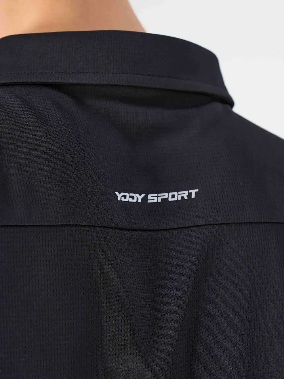 Polo Nam Yody Sport Cầu Vai Thân Sau - Đen - M