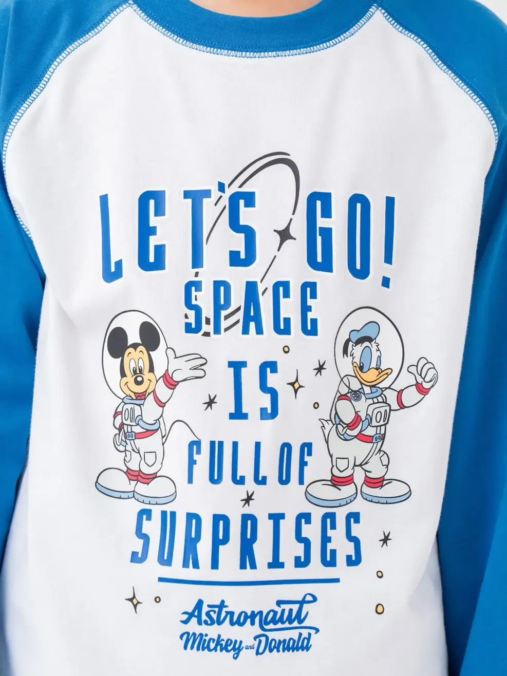 Áo Dài Tay Kid Zeclang Hình In Mickey Trước Ngực - Trắng phối xanh lam - 2