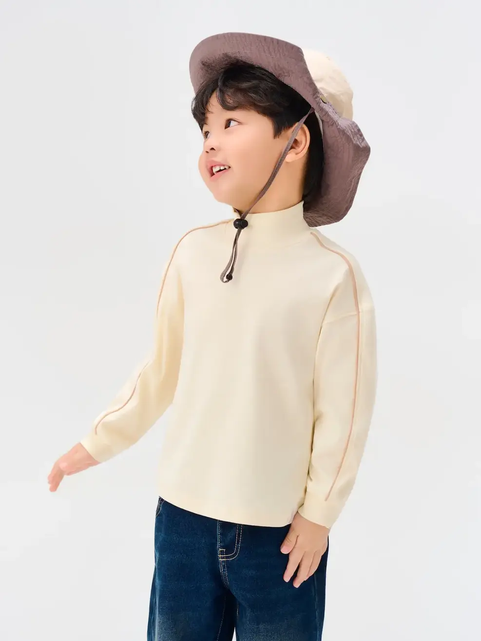 Áo Phông Giữ Nhiệt Kid Form Relax Cổ Cao - BE 038 - 110