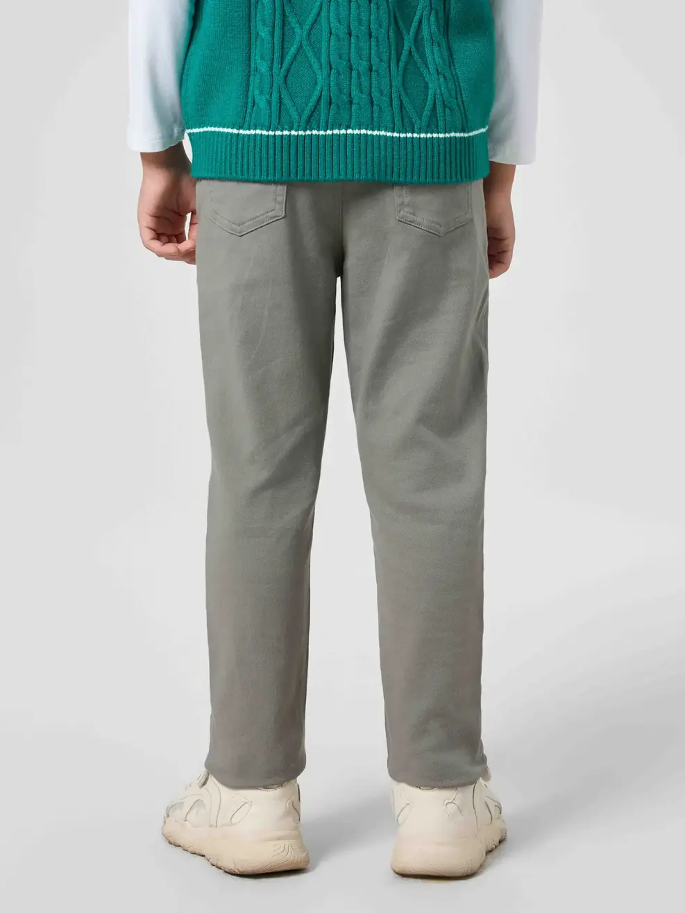 Quần Kaki Kid Cơ Bản - Ghi Đậm - 6-7