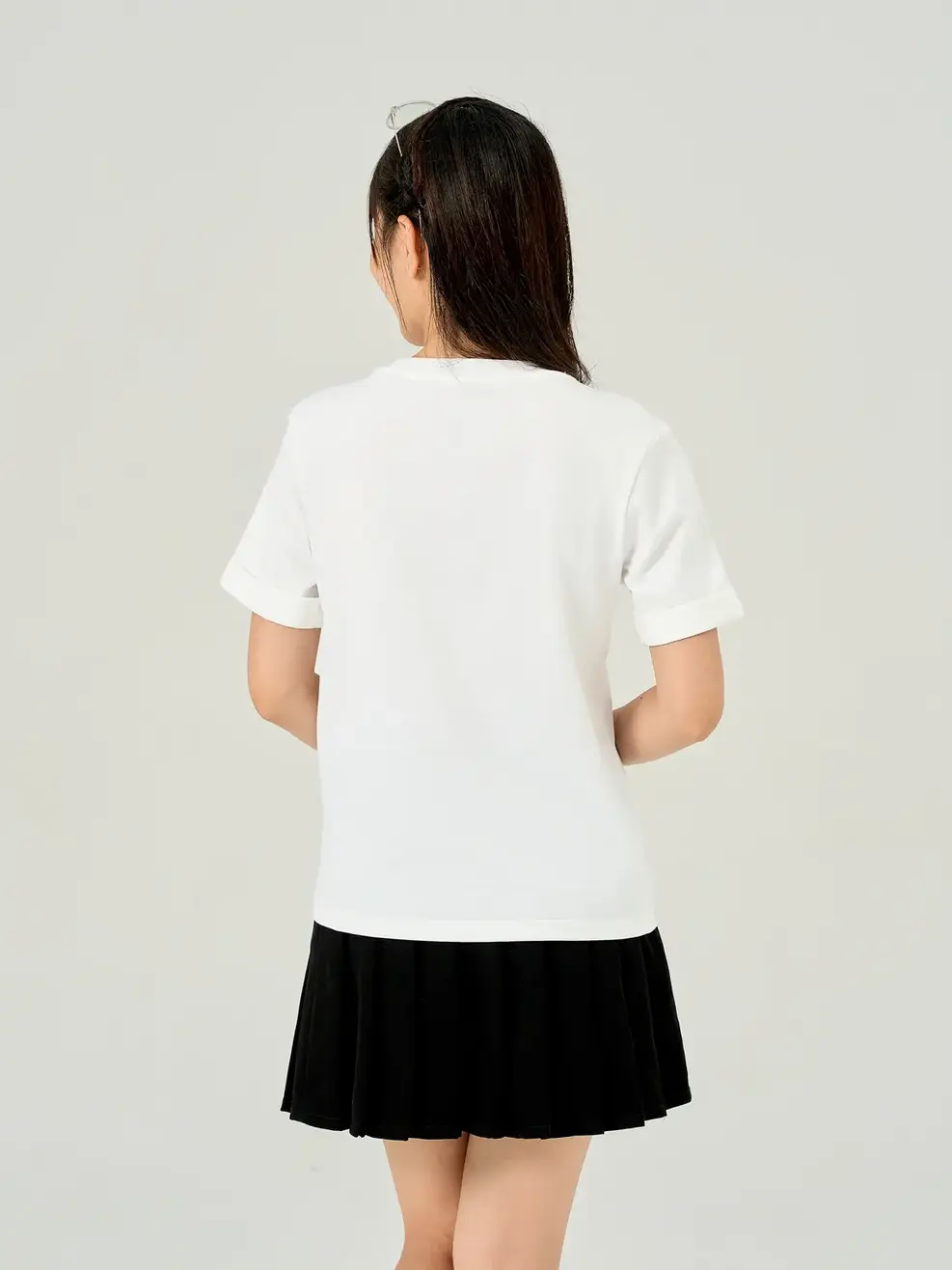 Áo thun nữ classic - Trắng - XL