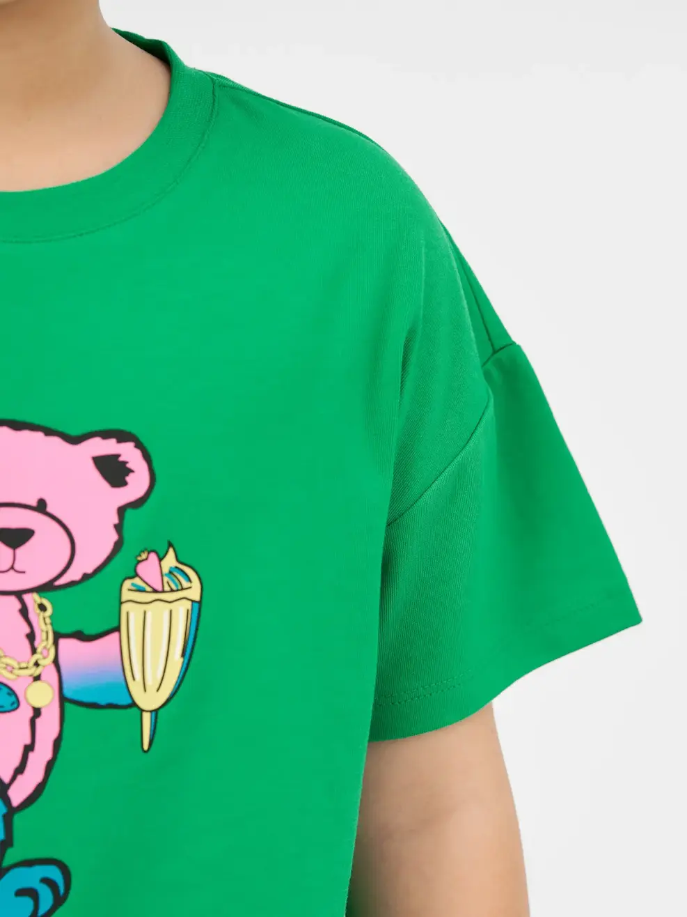 T-shirt Kid In Gấu Bột Ngô - Xanh Lá - 2