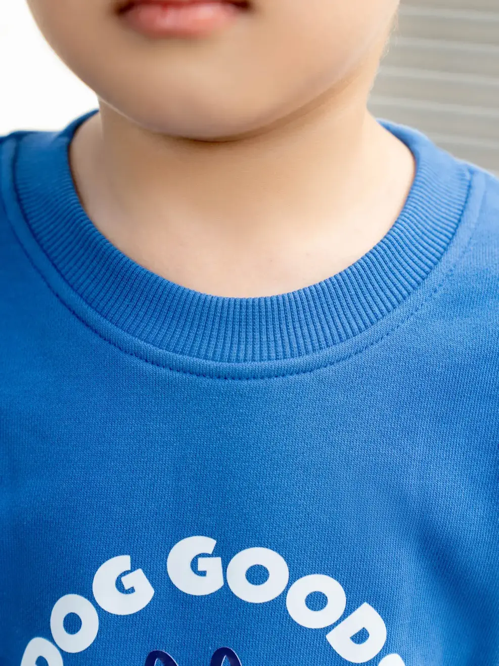 Bộ đồ kid nỉ phối in Dog Goods - Xanh dương - 2