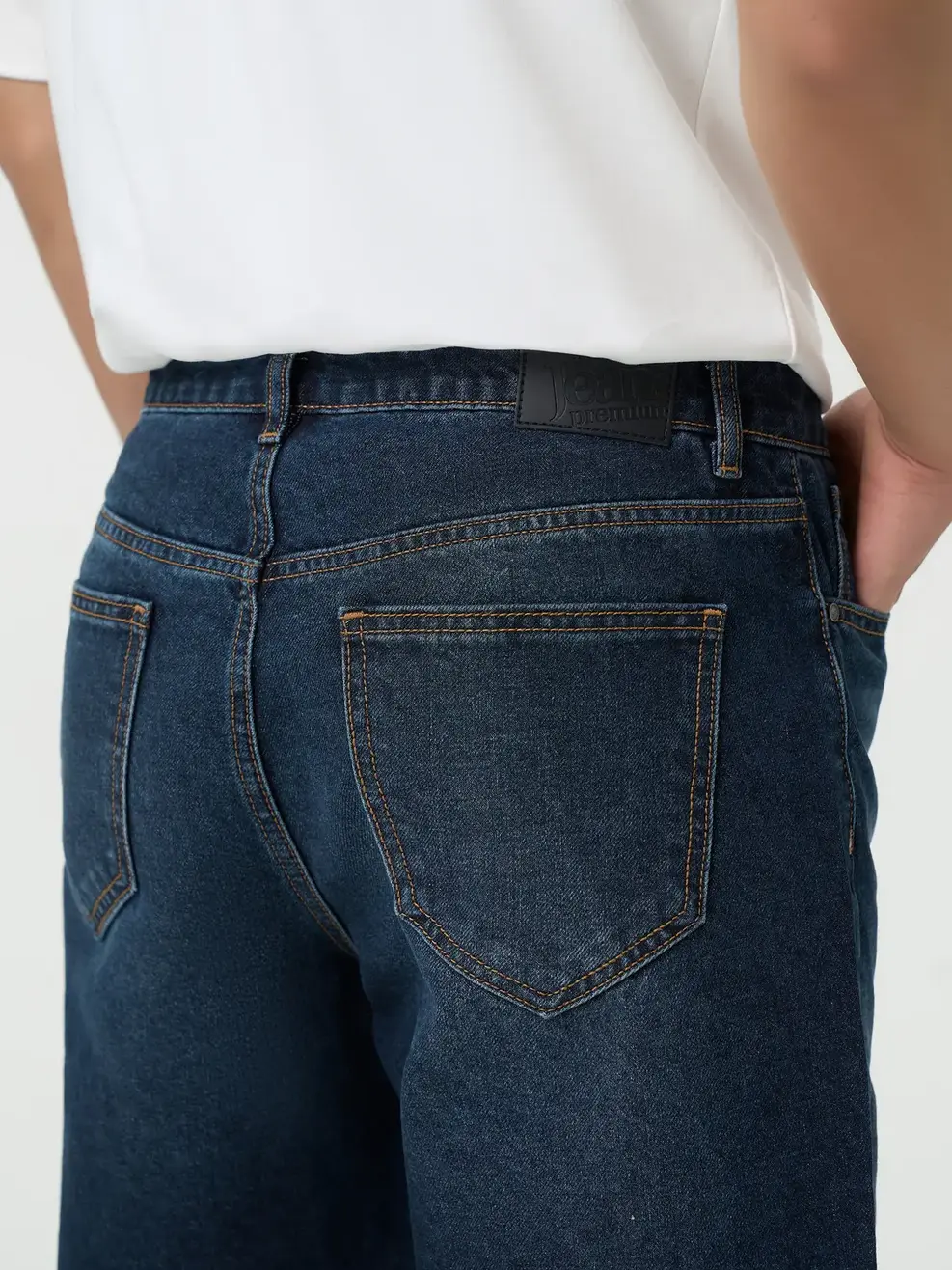 Quần Short Jeans Nam Regular Mài Xước - Màu chàm 003 - 31