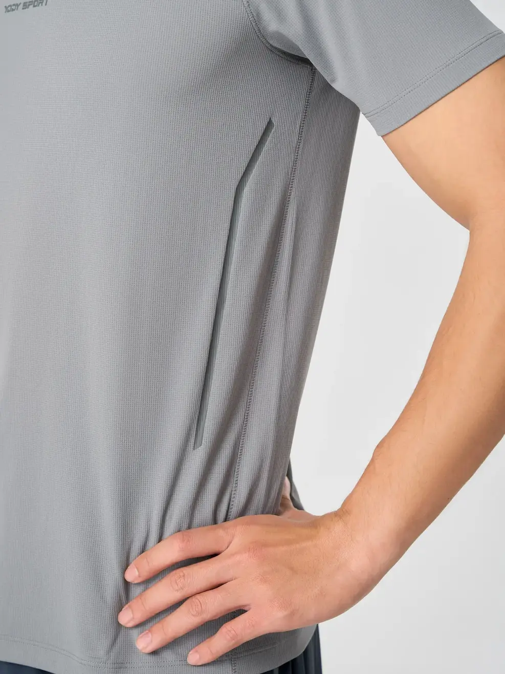 Áo Phông Nam Thể Thao Tay Raglan In Sườn - Xám 020 - XL