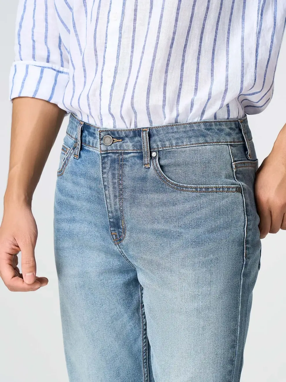 Quần Jeans Nam Siêu Nhẹ Co Dãn - Màu chàm 001 - 29